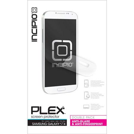 Incipio PLEX Screen Protectors for Samsung Galaxy S4, 2 Pack, Anti-Glare