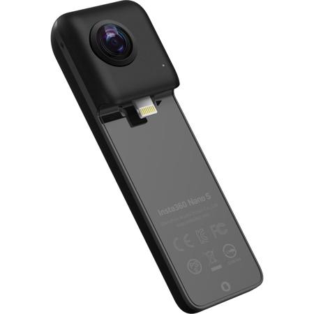 Insta360 Nano S Spherical 360deg. Video Camera for iPhone X, iPhone8/8 plus, iPhone 7/7 plus, iPhone 6s/6s plus - Black