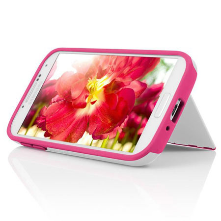 Incipio Stowaway Credit Card Case for Samsung Galaxy S4, White/Pink