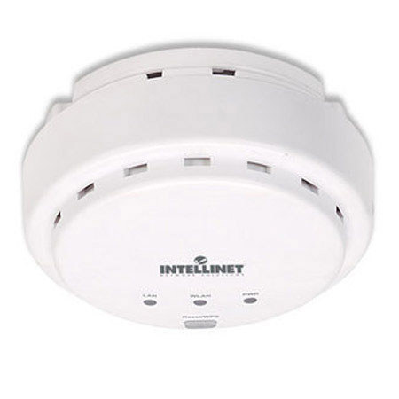 Intellinet High-Power Ceiling Mount Wireless 300N PoE Access Point