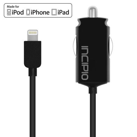 Incipio Mini Auto Charger 2.1A Lightning Car Charger with Captive Cable