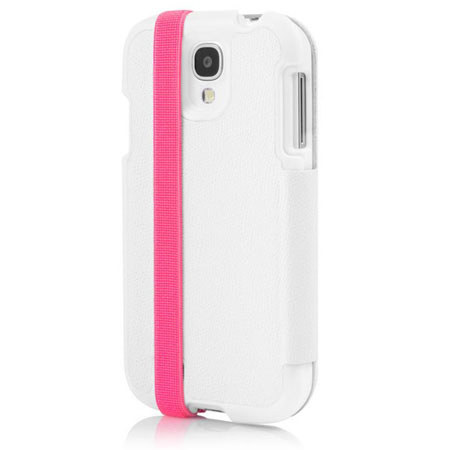 Incipio Watson Wallet Folio Wallet Case for Samsung Galaxy S4, White/Pink