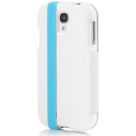 Incipio Watson Wallet Folio Wallet Case for Samsung Galaxy S4, White/Teal