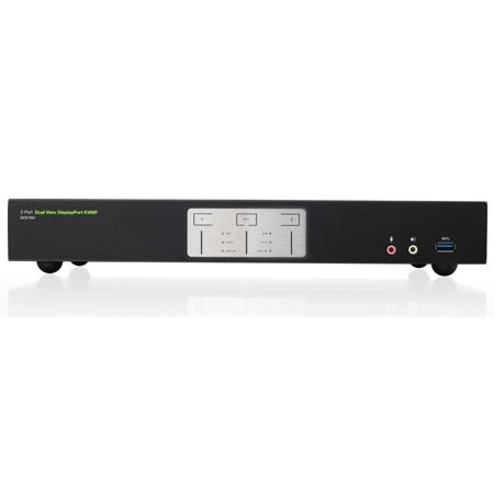 IOGEAR 2-Port 4K Dual-Link DisplayPort KVMP Switch with USB 3.0 Hub and Audio