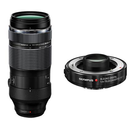 Olympus M.Zuiko Digital ED 100-400mm f/5.0-6.3 IS Lens w/MC14 1.4x