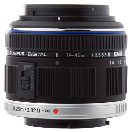 Olympus M. Zuiko Digital 14-42mm f/3.5-5.6 MSC II Lens - Black - for Micro Four Thirds System