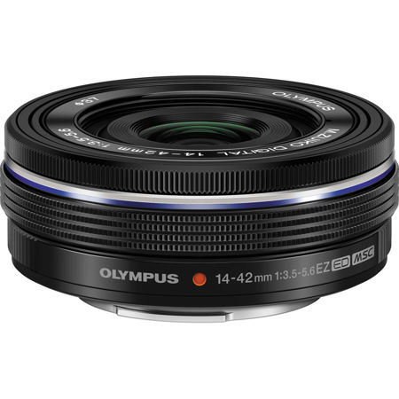 Olympus M.Zuiko Digital 14-42mm f/3.5-5.6 EZ Pancake Lens for Micro Four  Thirds, Black