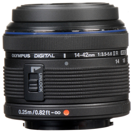 Olympus M.Zuiko Digital 14-42mm f/3.5-5.6 II R Lens for Micro Four Thirds,  Black