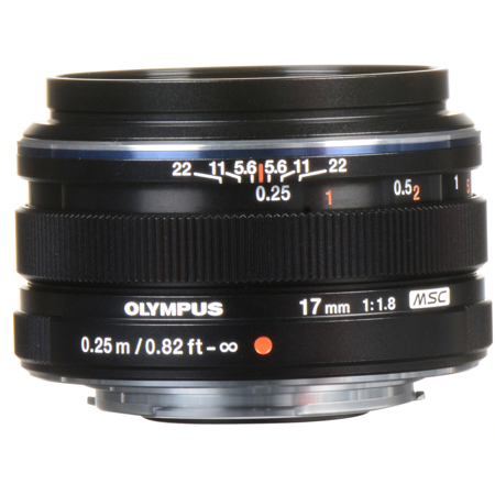 Olympus M.Zuiko Digital 17mm f/1.8 Lens for Micro Four Thirds, Black