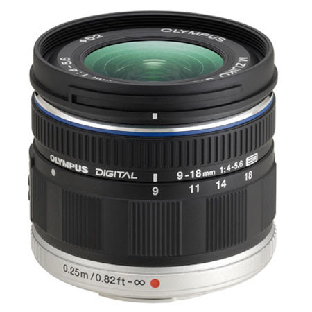 Olympus Micro Zuiko Digital 9-18mm f/4.0-5.6 Zoom Lens for EP Series PEN Digital Cameras, Black