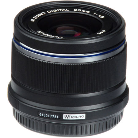 Olympus M. Zuiko Digital 25mm f/1.8 Lens for MFT Lens Mount - Black SKU#1632710