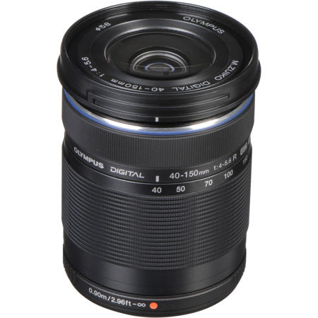 Olympus M.Zuiko Digital ED 40-150mm f/4-5.6 R Lens for Micro Four Thirds,  Black