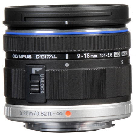 USED Olympus M. Zuiko Digital ED 9-18mm f4.0-5.6 Lens - Black