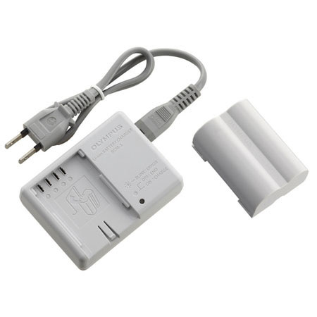 Olympus BCM-5 Dedicated Multi-Volt Charger with BLM-5 1600mAh Lithium-Ion Battery for E5 Camera