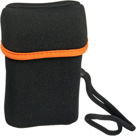 Olympus Neoprene Camera Case, Black/Orange Trim