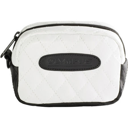 Olympus Quilted SZ Camera Case, White/Black
