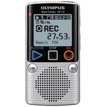 Olympus DP-10 Digital Voice Recorder, Silver