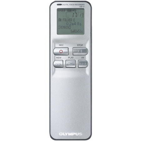 Olympus DS-2 Digital Voice Recorder with 22 Hours of Recording Time, USB Interface.