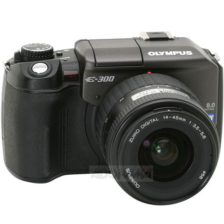 Olympus EVOLT-300 Digital SLR Camera, 8 Megapixel, with 14-45mm f/3.5-5.6 EZ Digital Zoom Lens