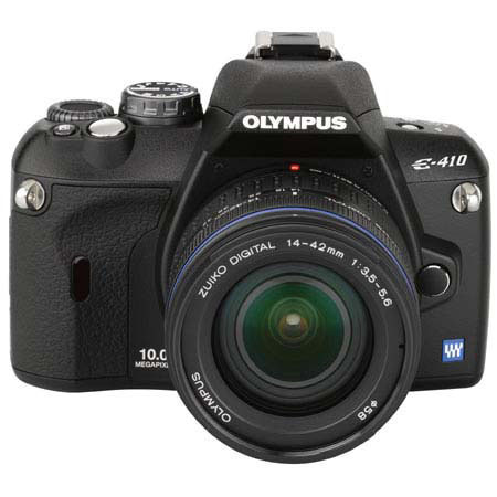 Olympus Evolt E-410 10.0 Megapixel Digital SLR Camera with, 2.5" HyperCrystal LCD Screen and 14-42 mm f 3.5-5.6 mm Zuiko Digital Zoom Lens