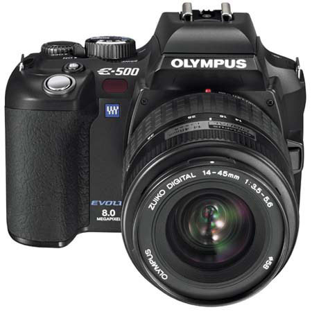 Olympus EVOLT-500 Digital SLR Camera, 8 Megapixel, with 14-45mm f/3.5-5.6 EZ Digital Zoom Lens