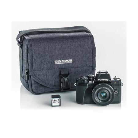 Olympus OM-D E-M10 Mark III Mirrorless Camera, 14-42mm f/3.5-5.6 EZ Lens, Black