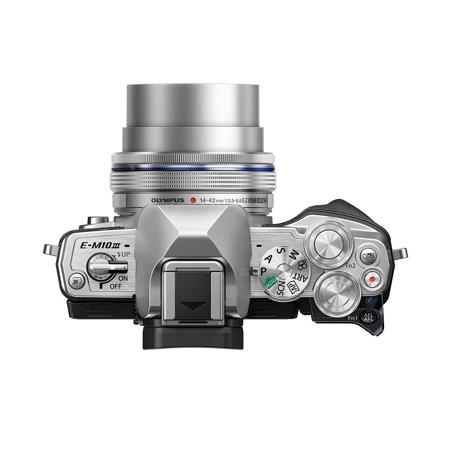 Olympus OM-D E-M10 Mark III Mirrorless Silver Camera w/14-42 EZ Lens