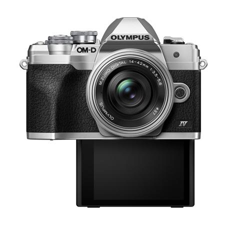 Olympus OM-D E-M10 Mark IV Camera with ED 14-42mm F3.5-5.6 EZ Lens, Silver  V207132SU000