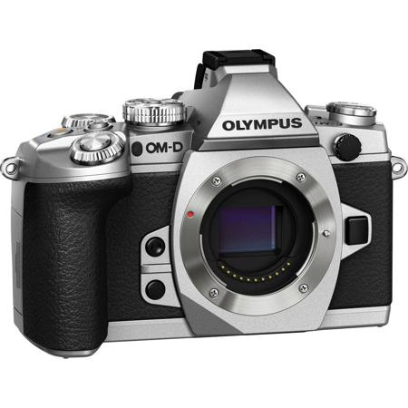 Olympus OM-D E-M1 Mirrorless Micro Four Thirds Camera Body Only, Silver, USB Tethering, 16.8MP, 3" Tilting Wide Monitor, 60-1/8000sec Shutter Speed, Wi-Fi, Weatherproof