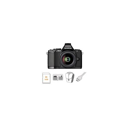 Olympus OM-D E-M5 Digital Camera w/M.Zuiko 14-42mm II R Lens, w/Accessory Bundle