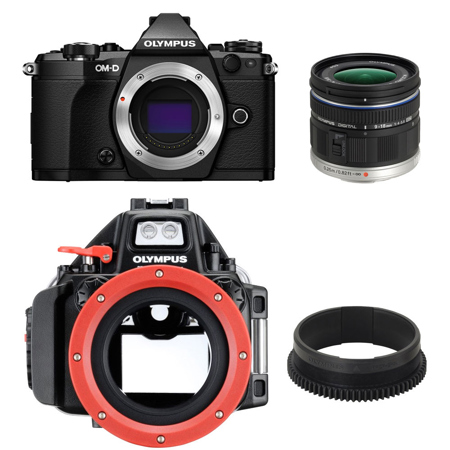 Olympus OM-D E-M5 Mark II Mirrorless with 9-18mm ED Lens and Underwater Kit