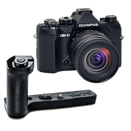 Olympus OM-D E-M5 Mark III Camera with ED 12-45mm Lens, Black with External Grip