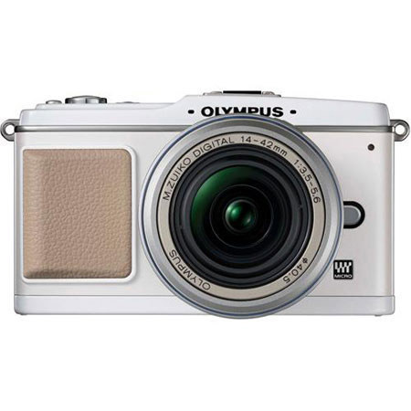 Olympus E-P1 Pen White Camera Kit, 14-42mm Silver Lens