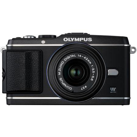 Olympus E-P3 PEN 12.3 MP Digital Camera w/14-42mm II R Black & ED 40-150mm