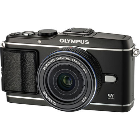 Olympus E-P3 Pen Camera, Black w/17mm F2.8 Black Lens