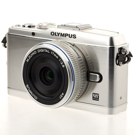 Olympus E-P3 Pen Camera, Silver w/17mm F2.8 Silver Lens