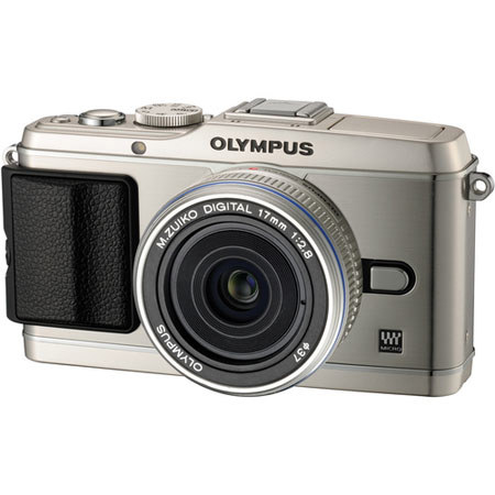 Olympus E-P3 Pen Camera Silver w/17mm F2.8 Silver Lens w/8GB+Battery+Reader+more