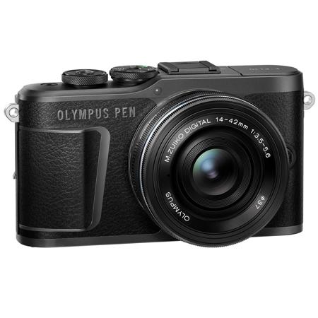 Olympus PEN E-PL10 Camera with 14-42mm EZ Lens, Black Camera with Black Lens