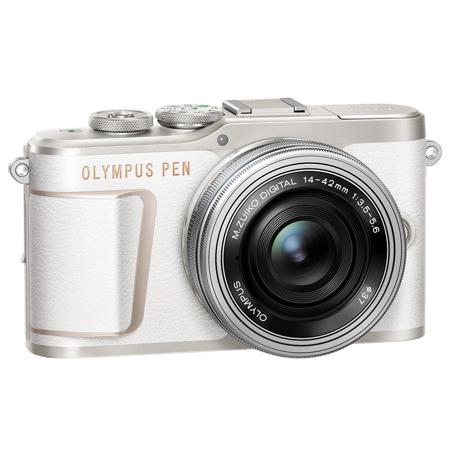 Olympus PEN E-PL10 Mirrorless Camera with M.Zuiko 14-42mm Lens, White