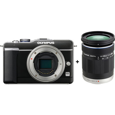 Olympus PEN E-PL1 Camera with 14-150mm Lens, Black - Refurbished