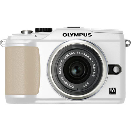 Olympus PEN E-PL2 Camera w/14-42/40-150mm II Lens, Wht