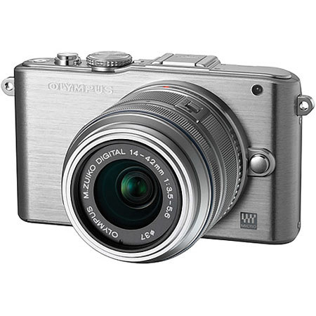 Olympus E-PL3 Mirrorless Digital Camera, 14-42mm Lens, Slv/Slv
