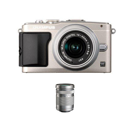 Olympus E-PL5 Dig Camera w/14-42mm f/3.5 II,Bundle w/40-150mm f/4-5.6 R - Silver