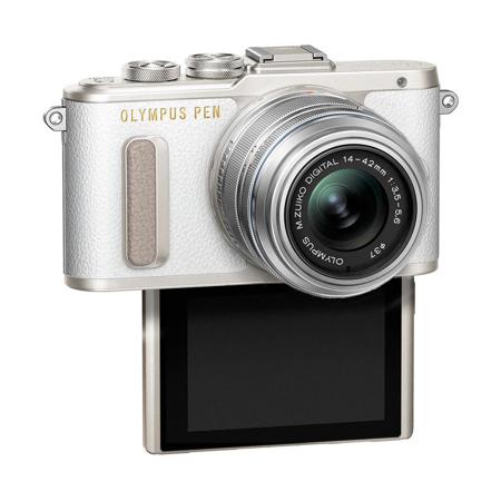 Olympus PEN E-PL8 Mirrorless with Silver 14-42mm II R Lens - White