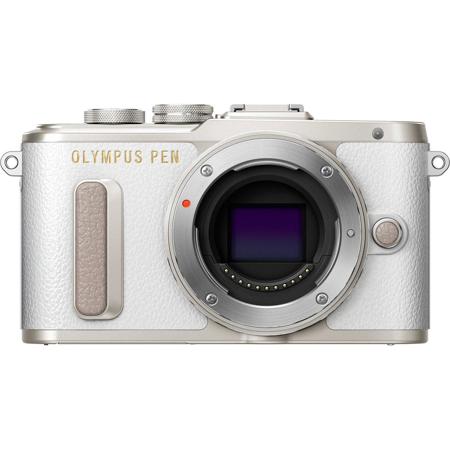 オリンパス OLYMPUS PEN ミニチュア R00614 Olympus PEN E-PL8 Mirrorless with Silver 14-42mm II R Lens - White