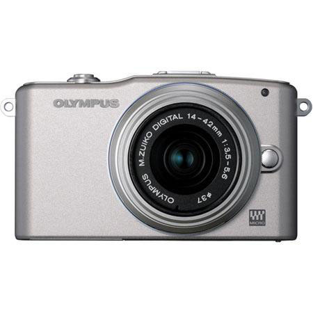 Olympus E-PM1 Camera Silver 14-42mm II Lens Silver / 8GB Kit