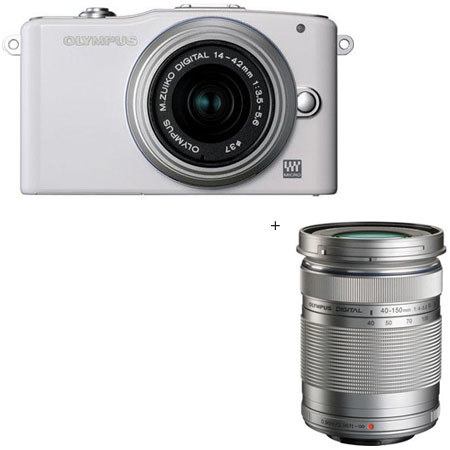 Olympus E-PM1 Digital Camera, White