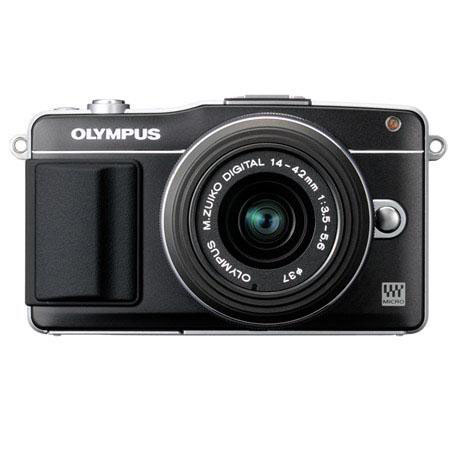 Olympus E-PM2 camera w/14-42mm Lens Black Bundle w/32GB Card, Case, & MORE