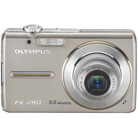 Olympus FE-280 Digital SILVER Camera Kit, with 2 GB xD Picture Memory Card, Camera Bag, Table Top Tripod , EZ Digital Photography Guide Card, Spare LI- 42B Lithium-Ion Rechargeable Battery, Slinger Digital Memory Case(4), Professional Lens Cleaning Kit