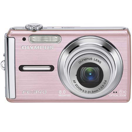 Olympus FE-340 Digital Pink Camera Kit, with 2 GB xD Picture Memory Card, Camera Bag, Table Top Tripod, EZ Digital Photography Guide Card Spare LI- 42B Lithium-Ion Rechargeable Battery, Slinger Digital Memory Case(4), Professional Lens Cleaning Kit
